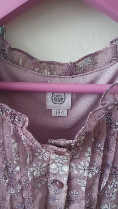 Elegancka sukienka dziewczęca na długi rękaw, nowa, rozm. 134