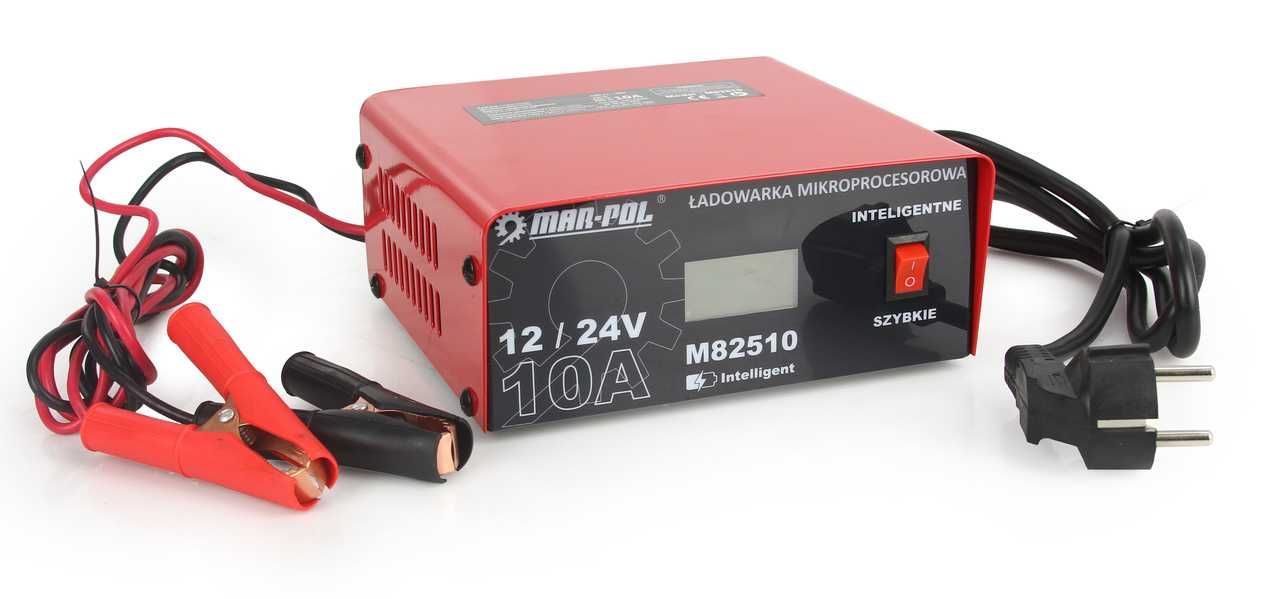 Prostownik / Ładowarka MIKROPROCESOROWA 12V/24V 10A