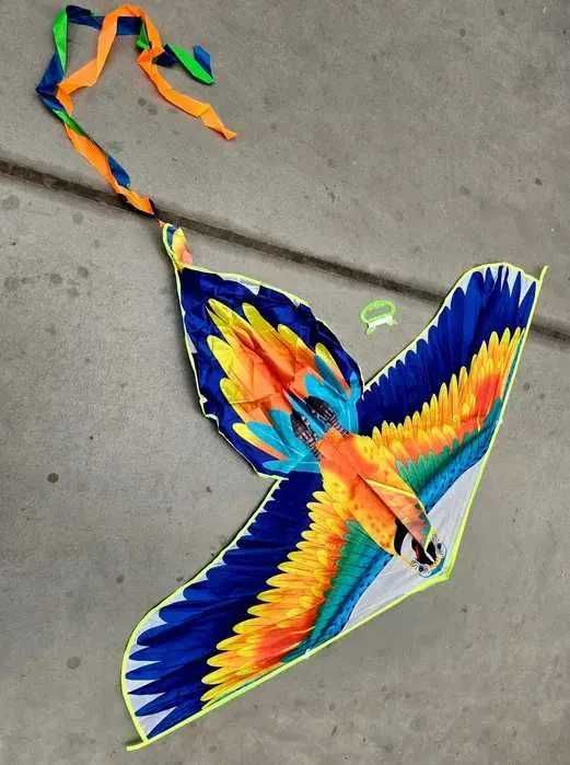 Kolorowa papuga latawiec dziecięcy nowy zabawka
