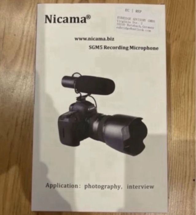 Mikrofon kierunkowy Nicama SGM5 do Telefonu i Aparatu Canon Sony Nikon
