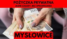 Pożyczka prywatna Mysłowice Szybko, Bezpiecznie, Bez BIK! Jasne zasady