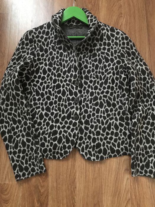Вовняний жакет maxmara з анімалістичним принтом