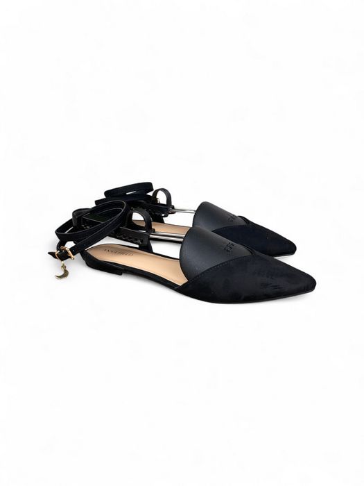 Buty damskie Anna Field r. 40 - eleganckie czarne baleriny z paskiem
