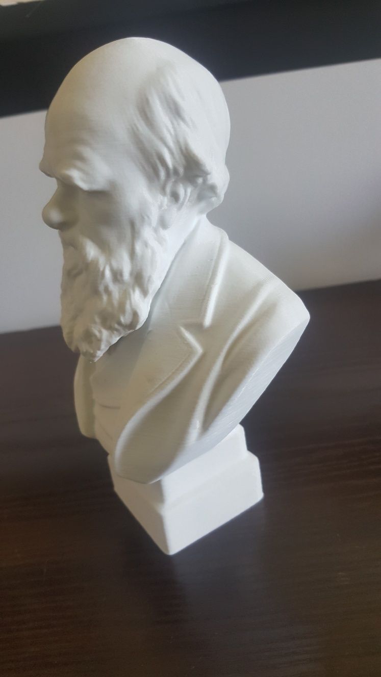 Popiersie Karol Darwin scan wydruk 3D