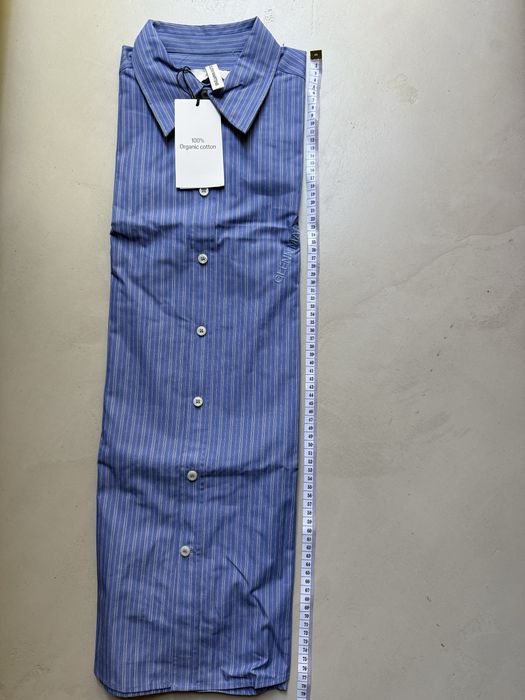 Popelinowa niebieska damska koszula Glenn Martens x H&M – rozmiar S