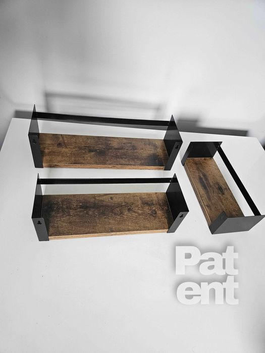 Półka łazienkowa 3 sztuki loft retro na ścianę ścienne dekoracja