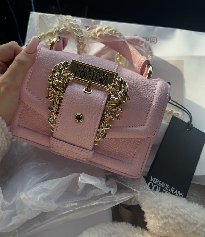 Сумка Versace Jeans Couture брендова оригінал рожева