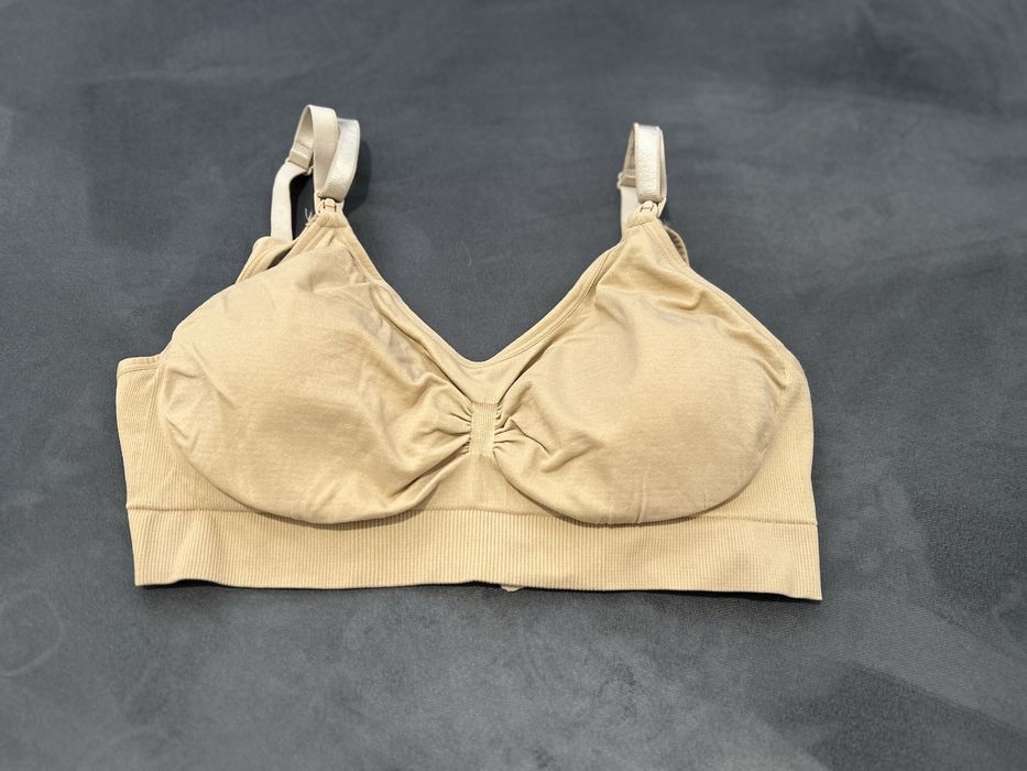 Beżowy biustonosz do karmienia L