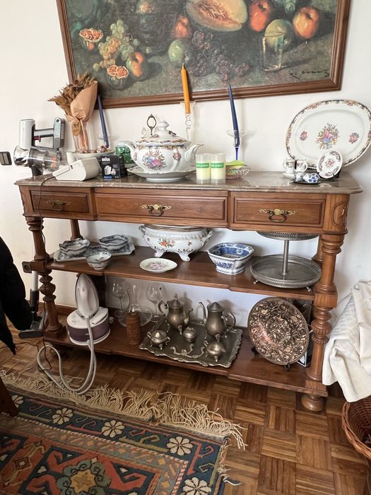 ULTIMO FIM-SEMANA - Consola de entrada madeira e pedra