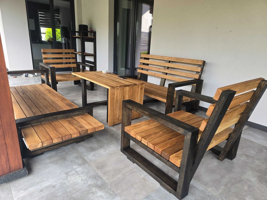 Meble  ogrodowe dębowe