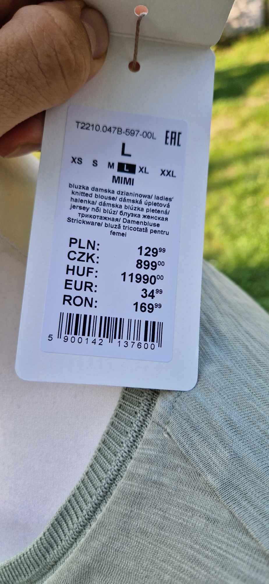Bluzka, T - Shirt Damski z Kieszonką Tatuum rozmiar L , 100 % bawełna