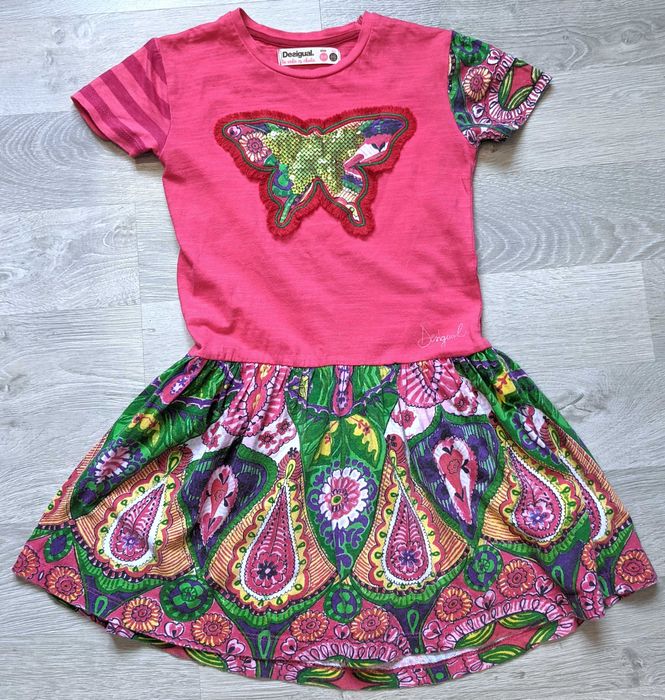 Легкое яркое платье Desigual/Испания, размер 110-116см/5-6лет