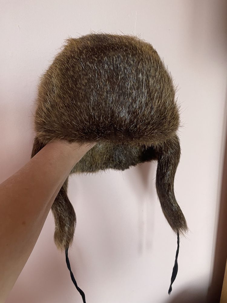Czapka futrzana papacha uszatka