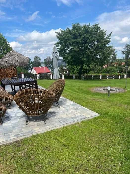 Domek Narty z Balią Jucuzzi z widokiem na jezioro, plac zabaw, Mazury