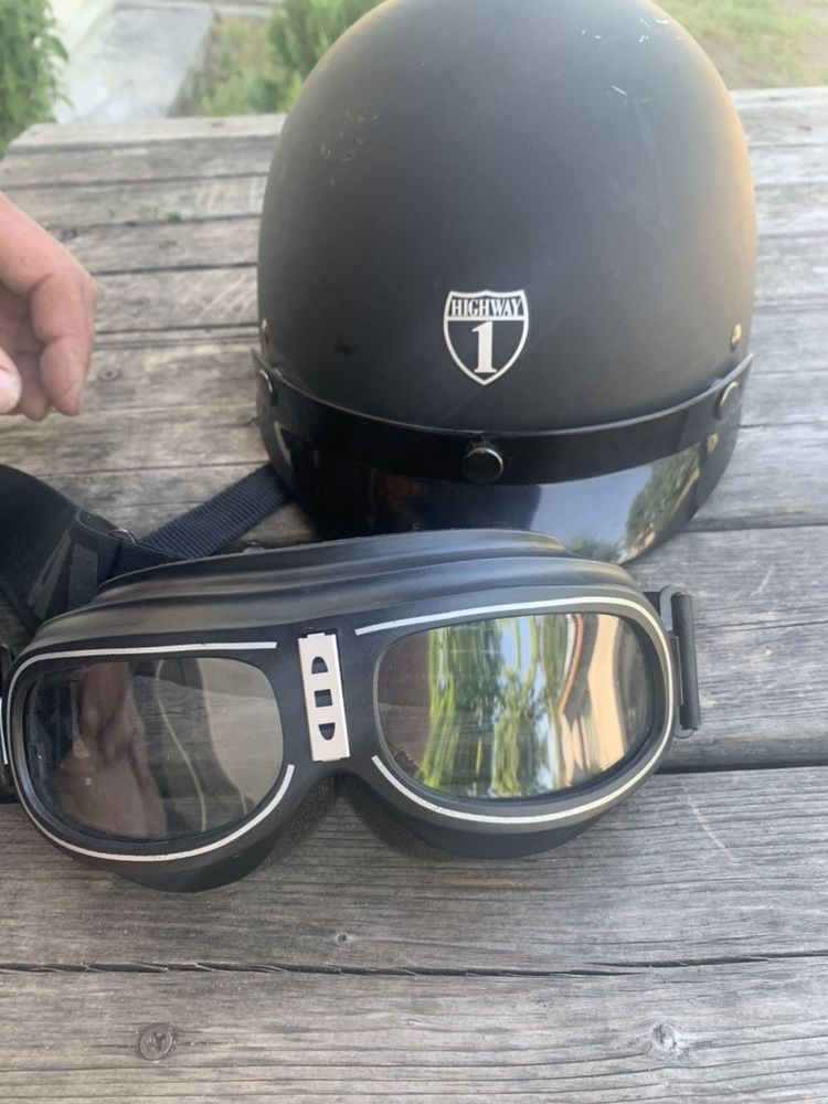 Kask HIGHWAY + okulary UVEX