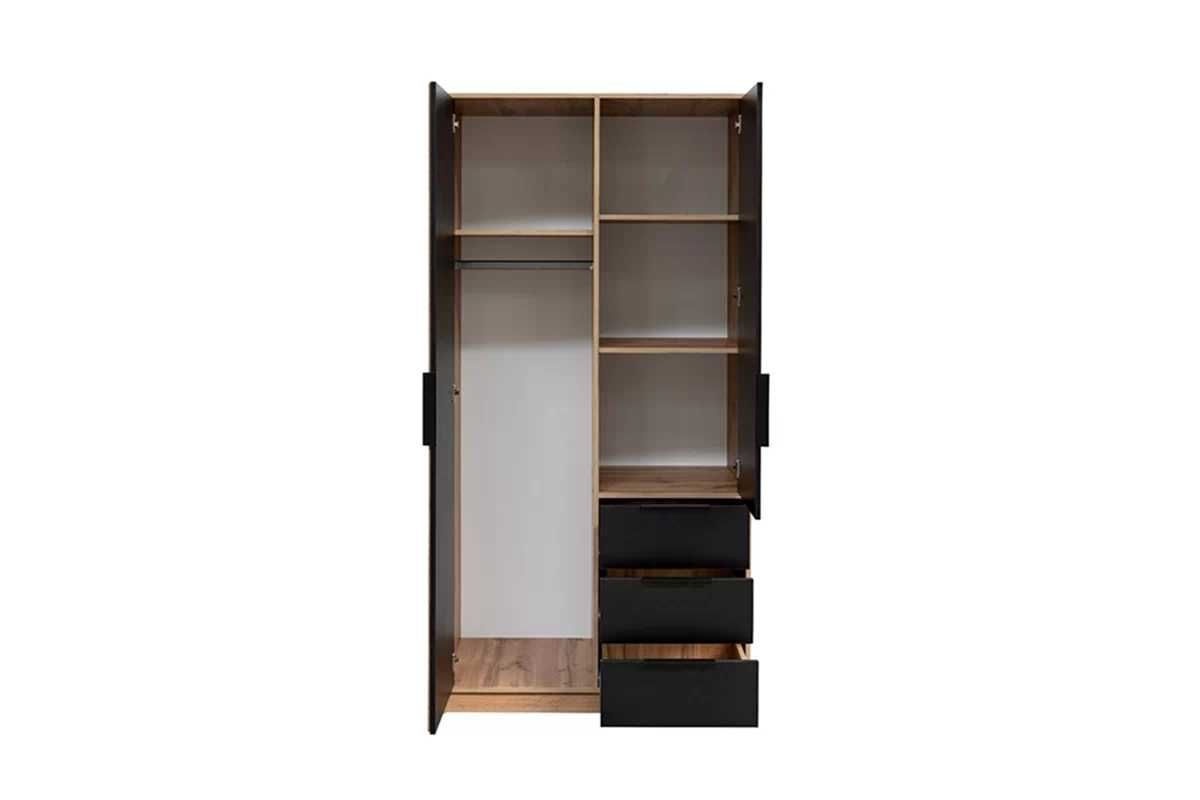 Bali D2 Lux z opcją nadstawki Szafa 100 cm(lustro,lamele,szuflady)