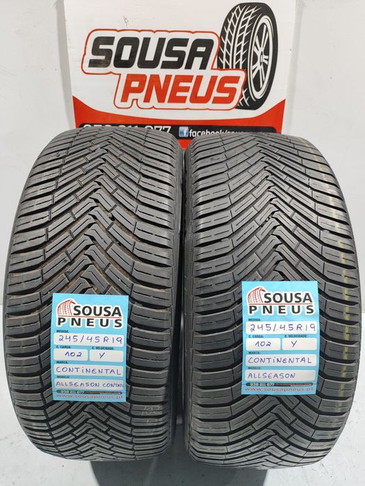 2 pneus semi novos 245-45R19 Continental - Oferta doa Portes l - Ofert