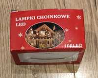 Lampki choinkowe LED białe girlanda 100 LED 6,7M nowe