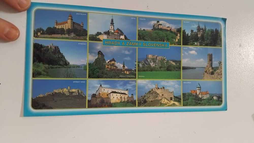 Pocztówka zamki Słowenii lata 90.