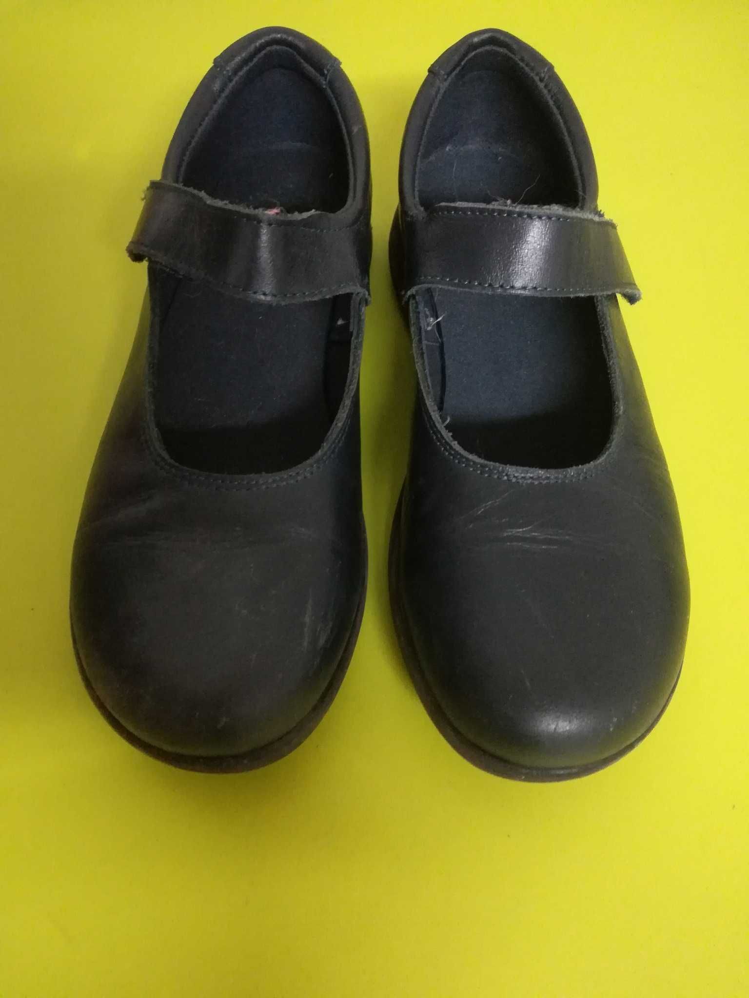 Sapato colegial/ escolar/ pele/ menina azul 34