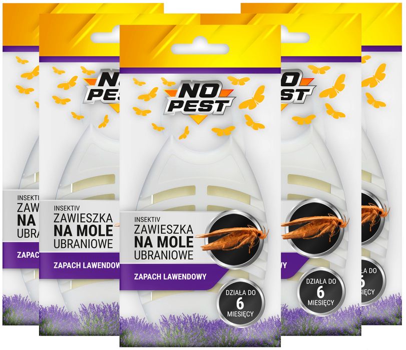 Lawendowa zawieszka na mole ubraniowe i odzieżowe No Pest® (5 szt)