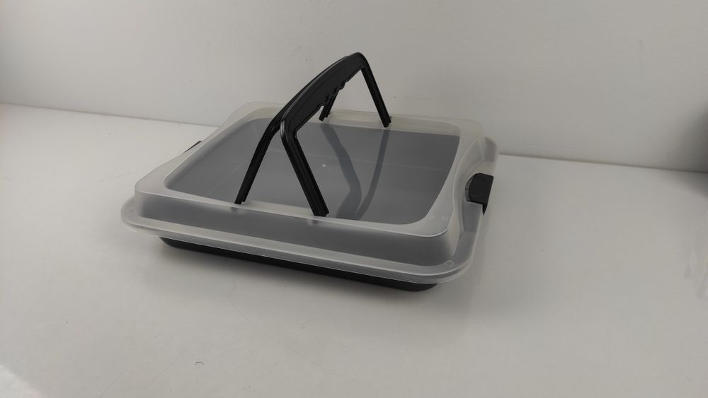 Relaxdays blacha do pieczenia z pokrywką 3-w-1 40,5 × 32,5 cm – nowa