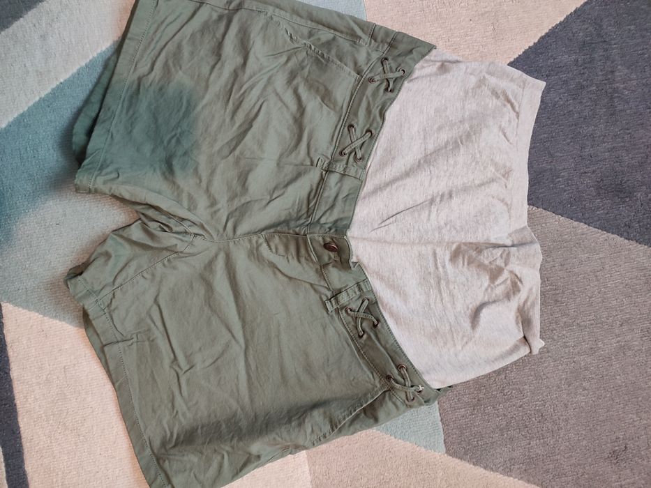 Szorty krótkie spodenki ciążowe khaki  33 Mamalicious