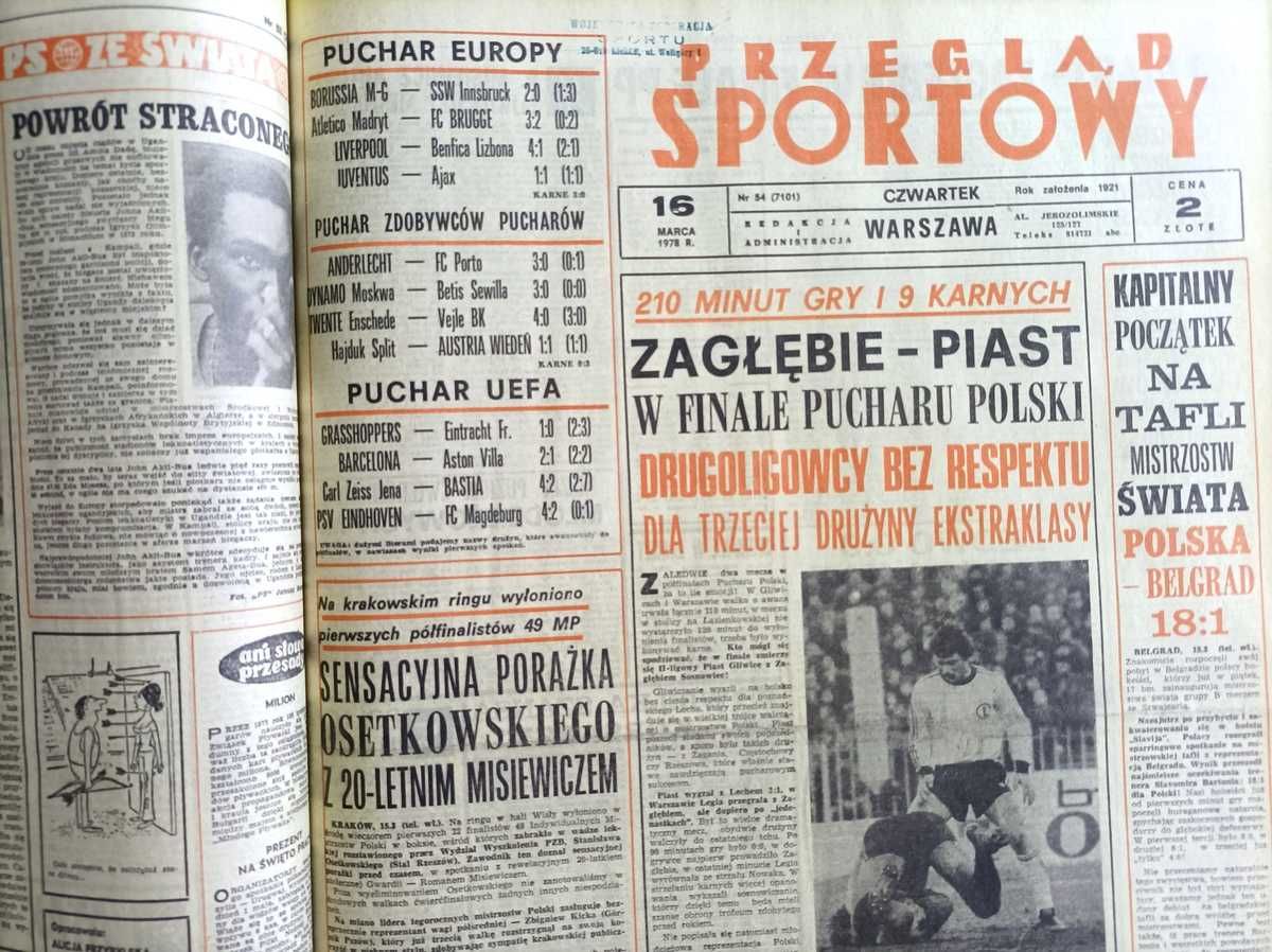 Gazeta "Przegląd Sportowy" - rocznik 1978