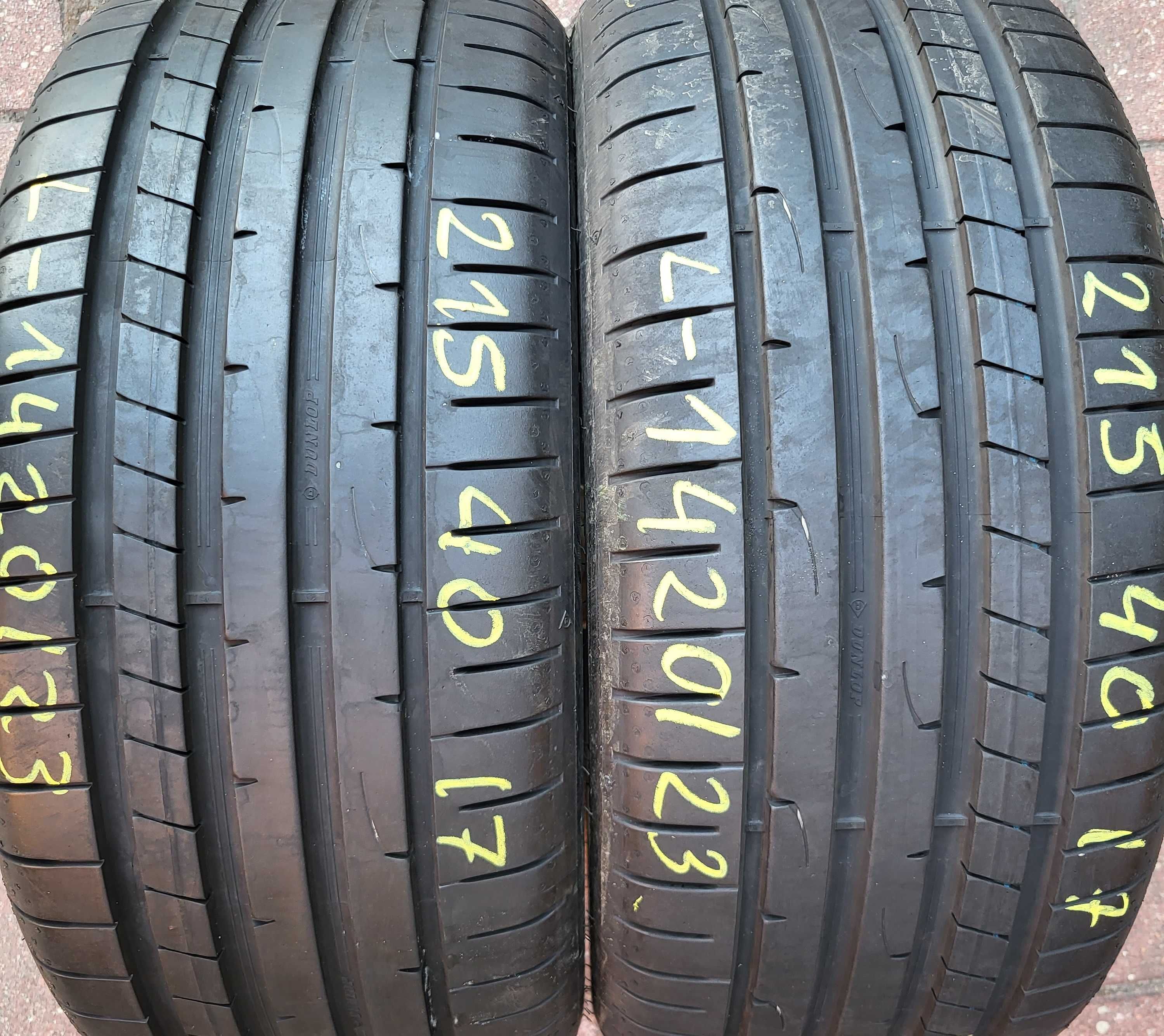 215/40r17 87Y (L1420/23)007 2szt 7mm Sp Sport Maxx RT2 DUNLOP LETNIE