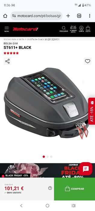 Bolsa sobredepósito Givi + Aro de depósito Givi