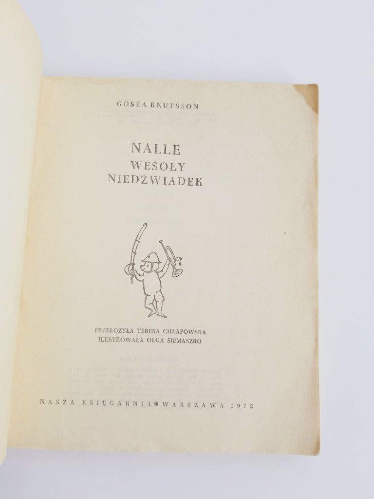Nalle Nelle Wesoły niedźwiadek Gosta Gustaw Knutsson bajki PRL 1972