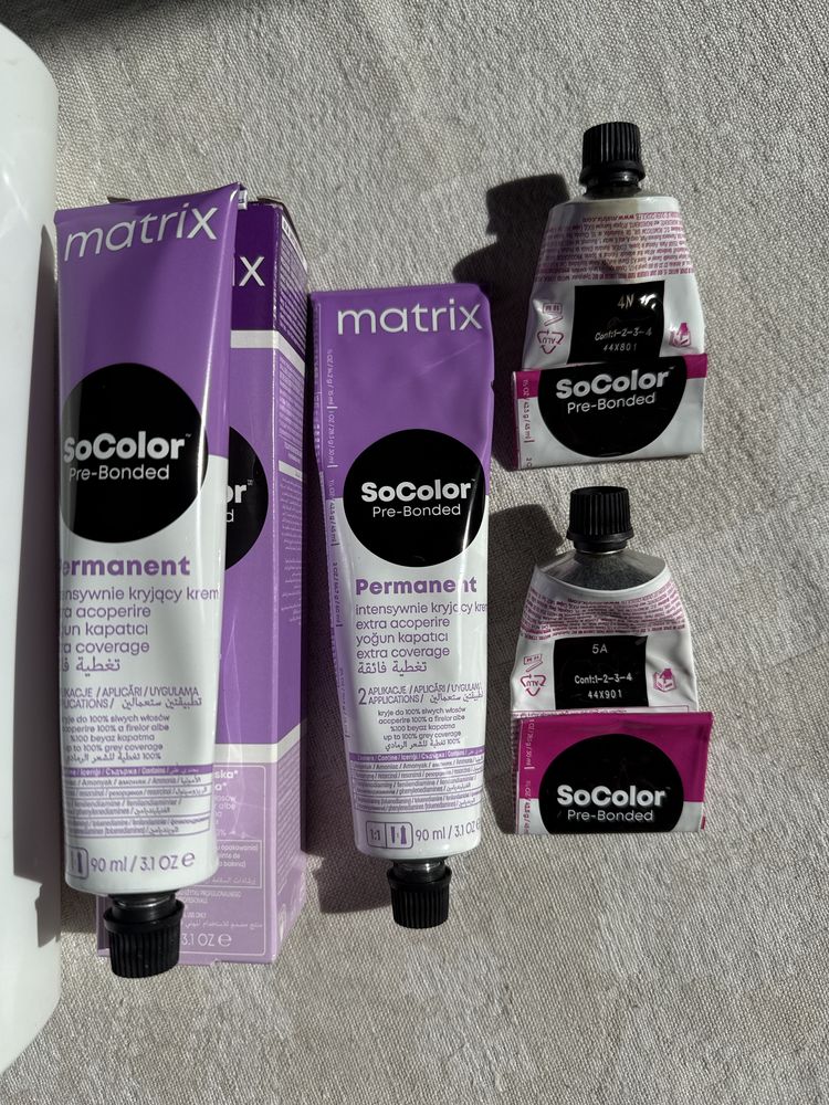 Matrix farba 2sztuki 505NA 4N 5A 1000 ml krem utleniajacy 6%