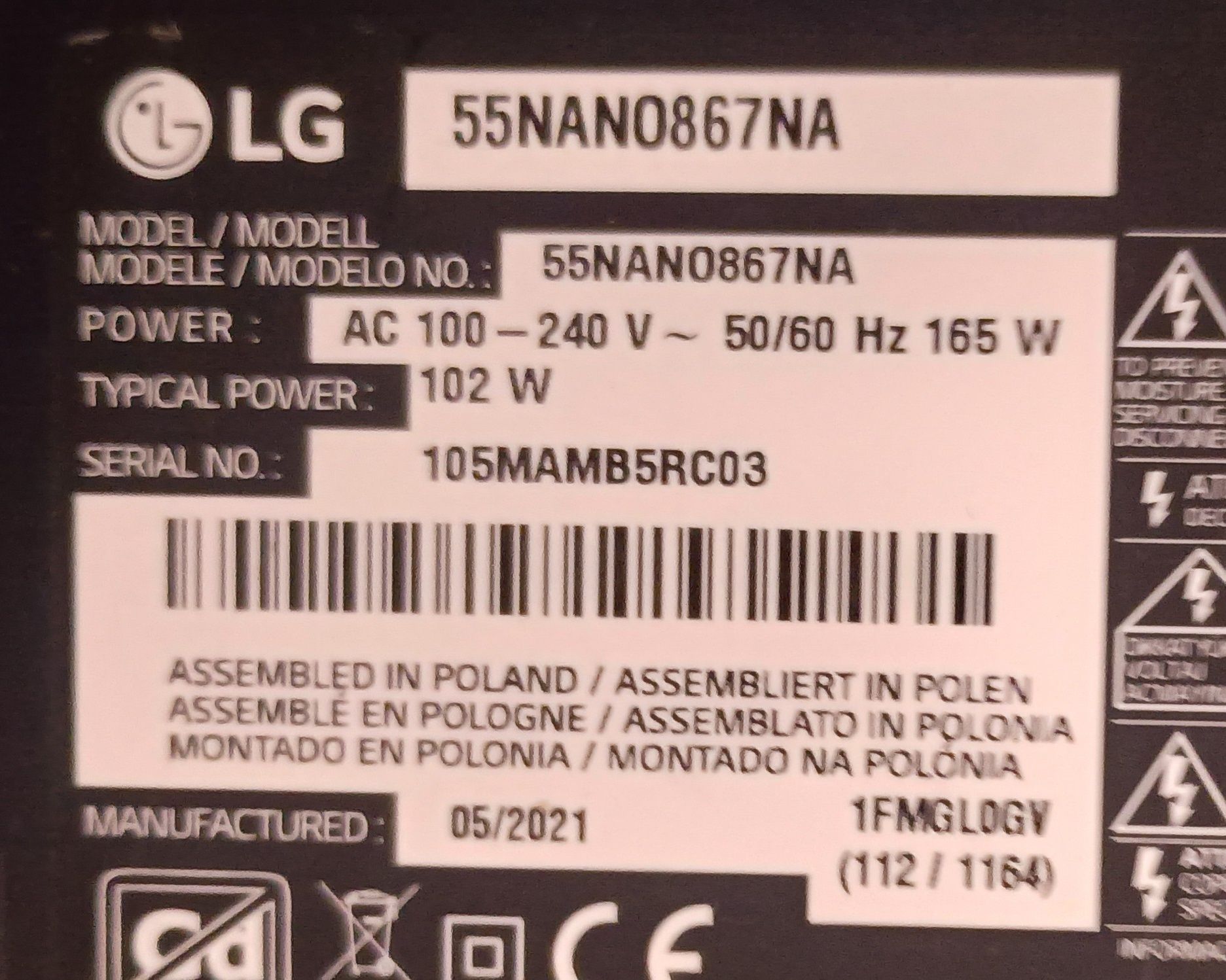 Listwy LED LG 55NANO867