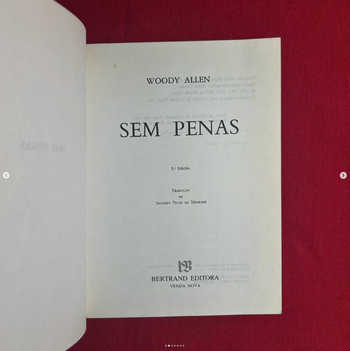 Sem penas Autor: Woody Allen (portes incluídos)