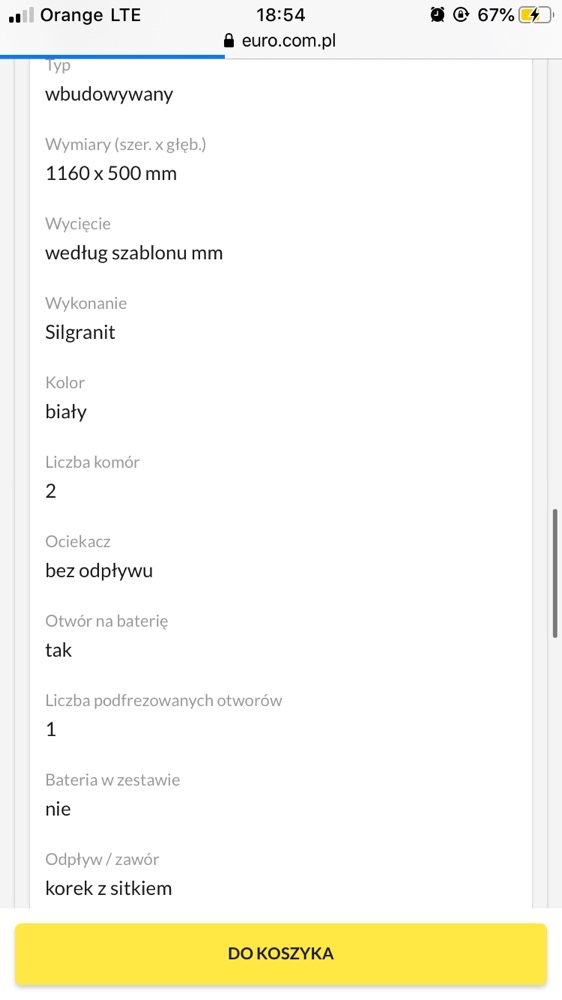 Biały zlew blanco, NOWY, TANIO