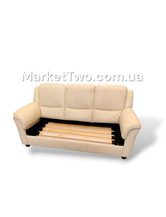 Кожаный, шкіряний  диван зі спальним місцем +крісло  (040702)