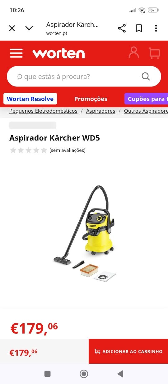 Aspirador Karcher wd5
