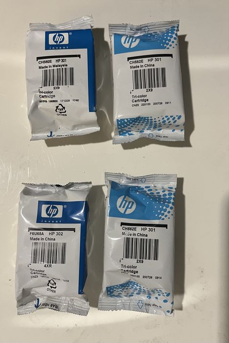 Tinteiros para impressora inkjet novos. HP 302 e HP 301 tri-color(3)
