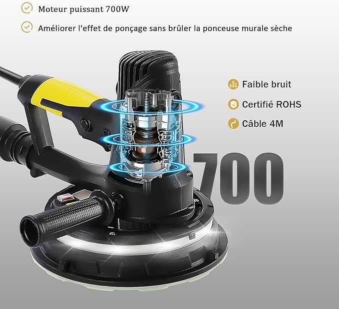 CUBEWAY Szlifierka do płyt kartonowo-gipsowych, 700 W, Ø 180 mm