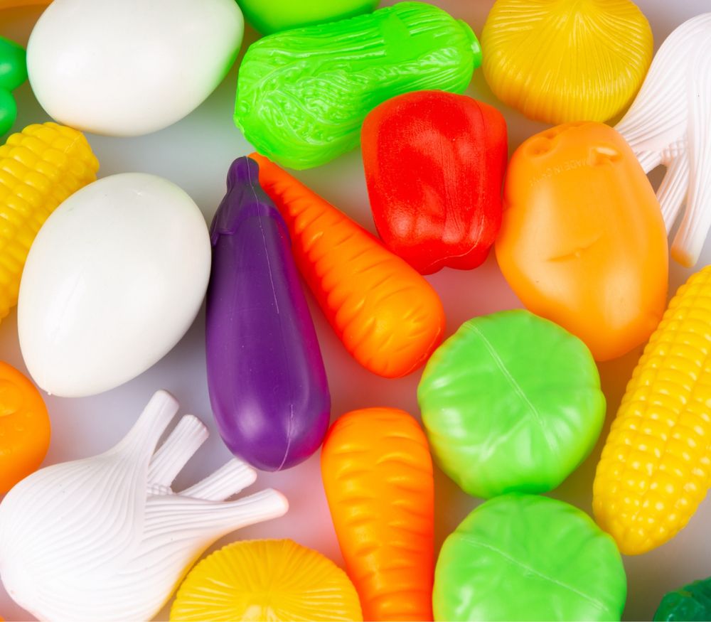 WARZYWA OWOCE DLA DZIECI kuchnia zabawa w sklep 120EL ZESTAW plastikow