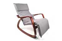 Крісло гойдалка для квартири, кресло качалка Style RC001 Walnut Gray