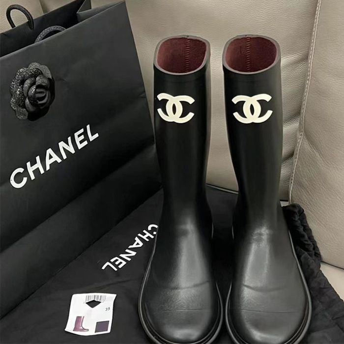 Гумові чоботи chanel шанель чобітки