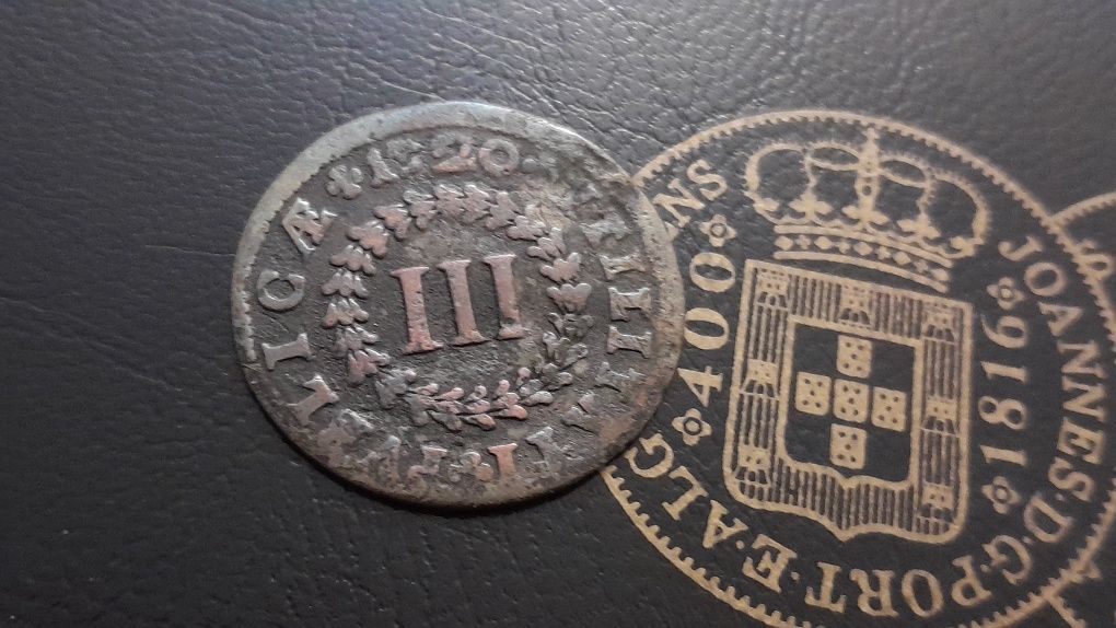 Moeda de III Reis de 1720