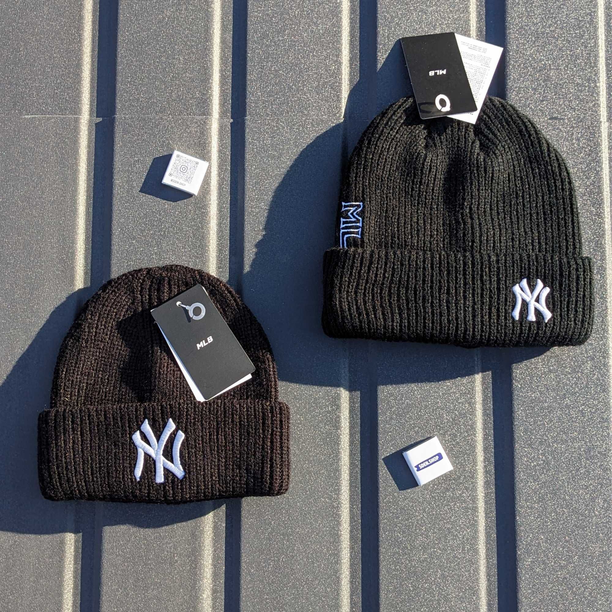 Шапки New Era, New York, чоловіча шапка MLB, чорна зимова шапка new er