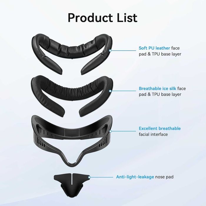 AMVR FC5 Upgraded Full Ventilation Design Face Pad Cover Meta Quest 3S