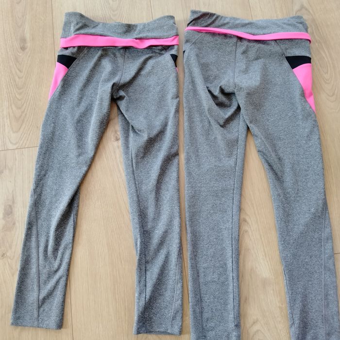 2 pary Legginsy F&F activ, rozm. 140 i 146