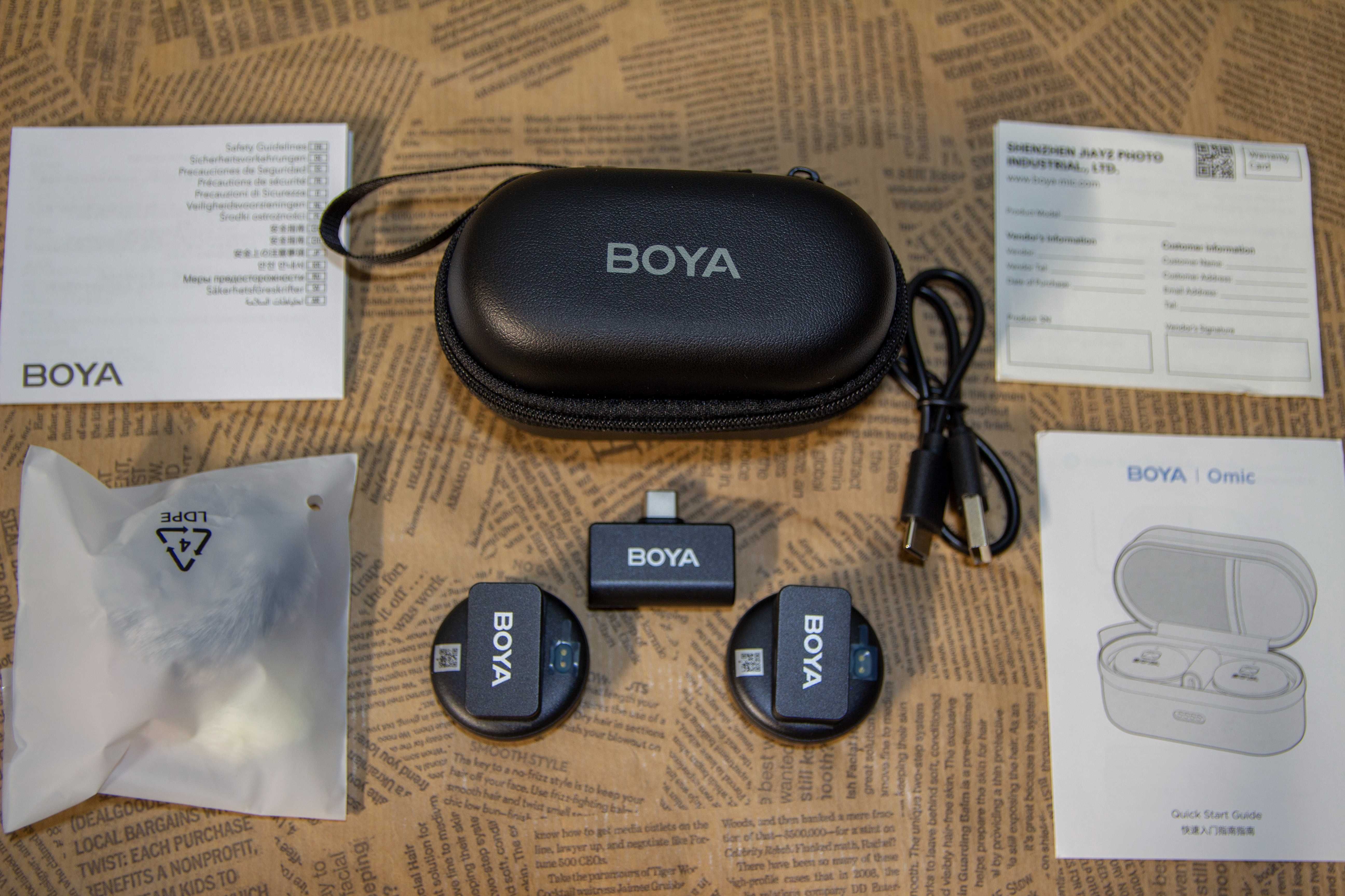 ТОП! Бездротовий мікрофон блогера BOYA Omic-U type-C(Black)|Петличка