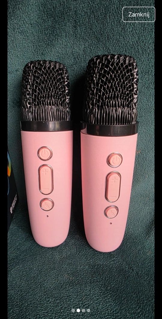 Zestaw Karaoke dla dzieci bezprzewodowy głośnik bluetooth + 2 mikrofon