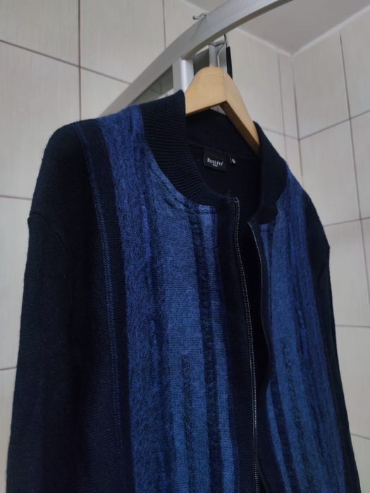Sweter klasyczny męski XXL Bexleys błękitny niebieski elegancki szary
