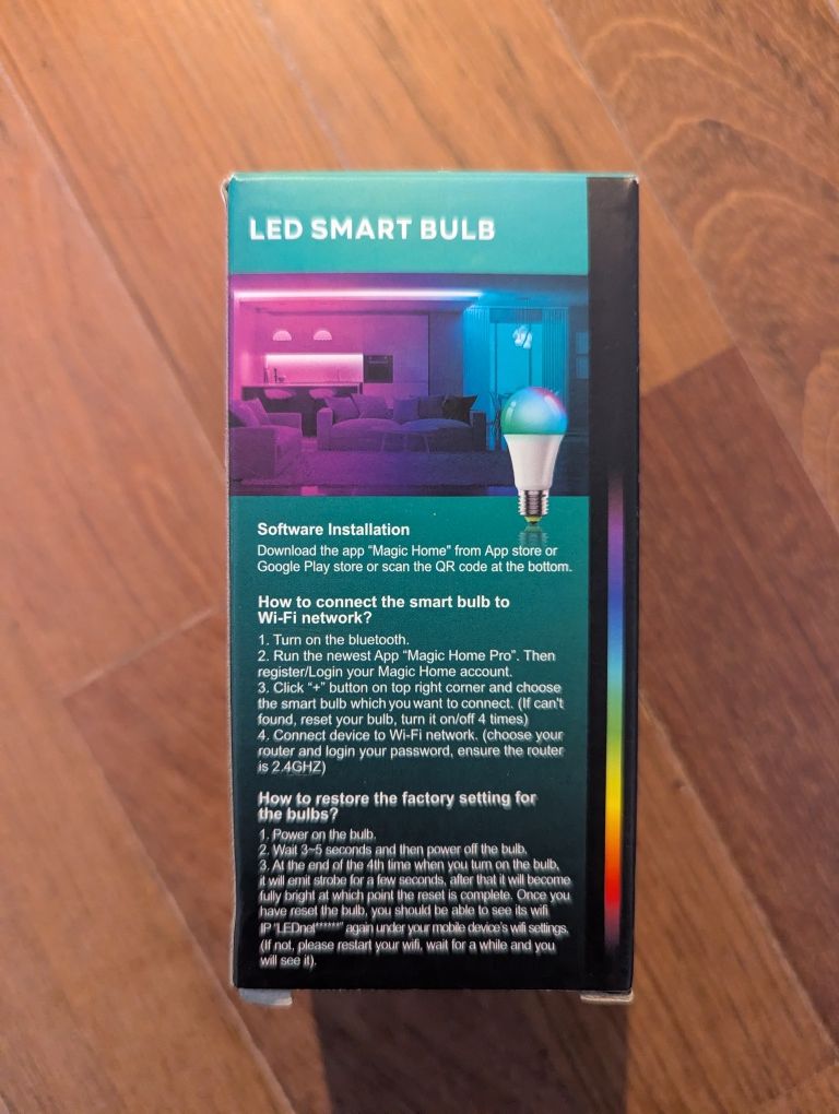 Lâmpada LED inteligente RGBCW